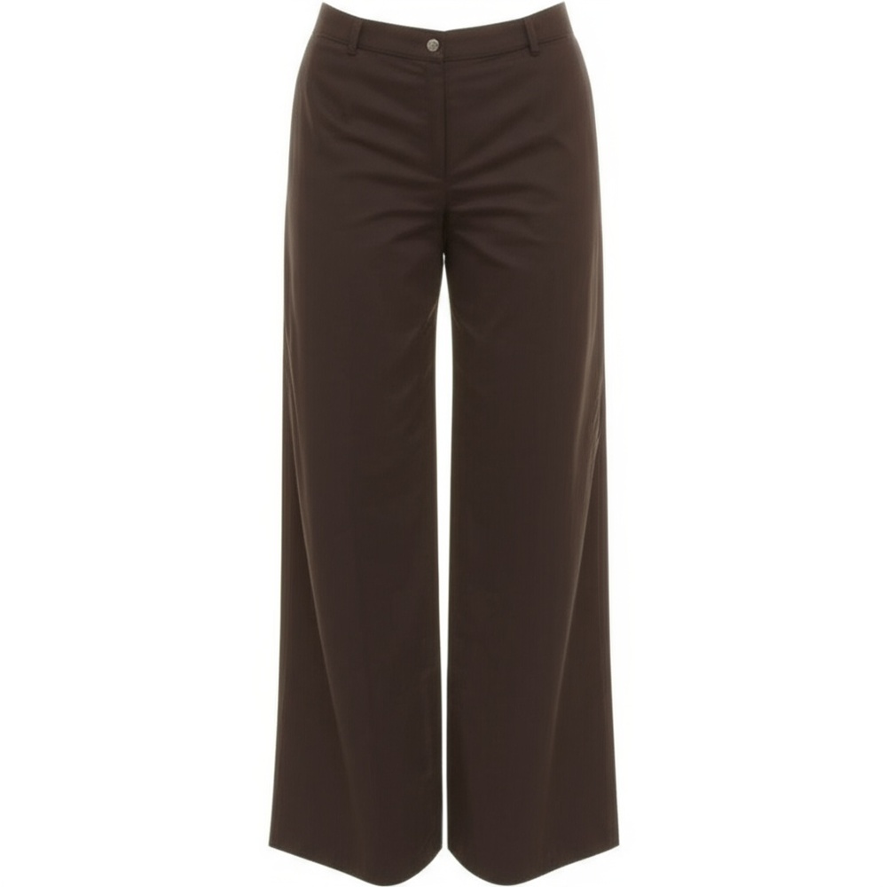 Dana Buchman Womens Pant Suit Size 10 Brown Modern Notch Lapel Chic Elegant